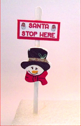SANTA STOP HERE SIGN 8 (image for) SANTA STOP HERE SIGN 8